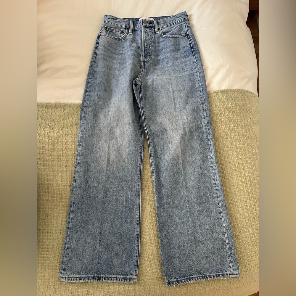 Denim Forum The Farrah High Rise Wide Leg 28L